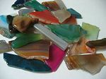 Agate cass�e couleur bords polis